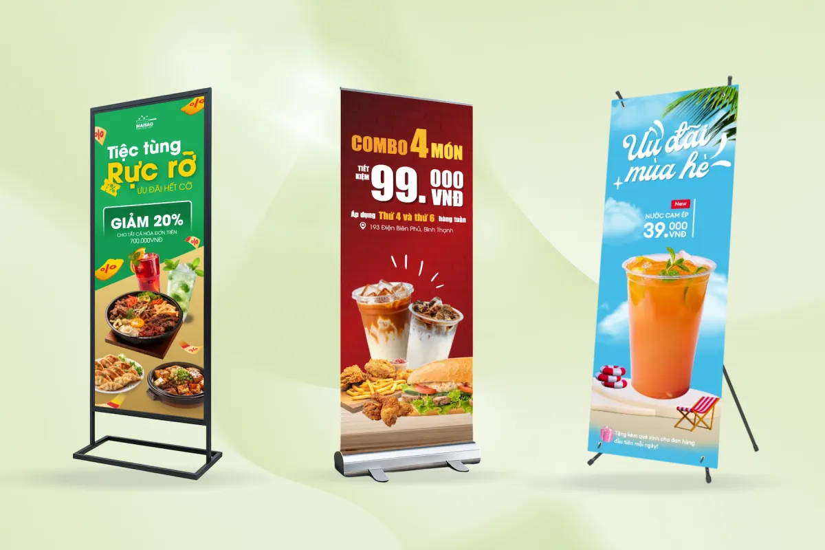 Top 20 mẫu Standee dành cho nhà hàng, quán ăn, quán nước chuyên nghiệp, thu hút khách hàng